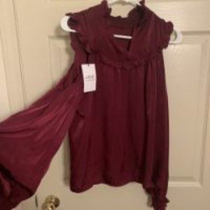 JOA Red Dress Shirt/Blouse